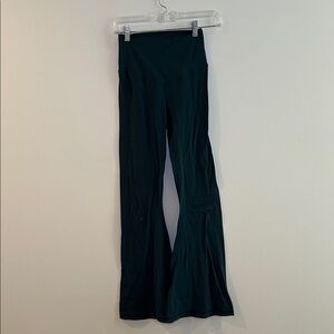 Aerie Deep Green Flare Real Me Leggings, Size M
